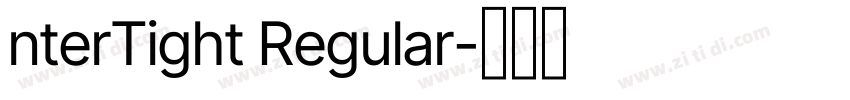 nterTight Regular字体转换